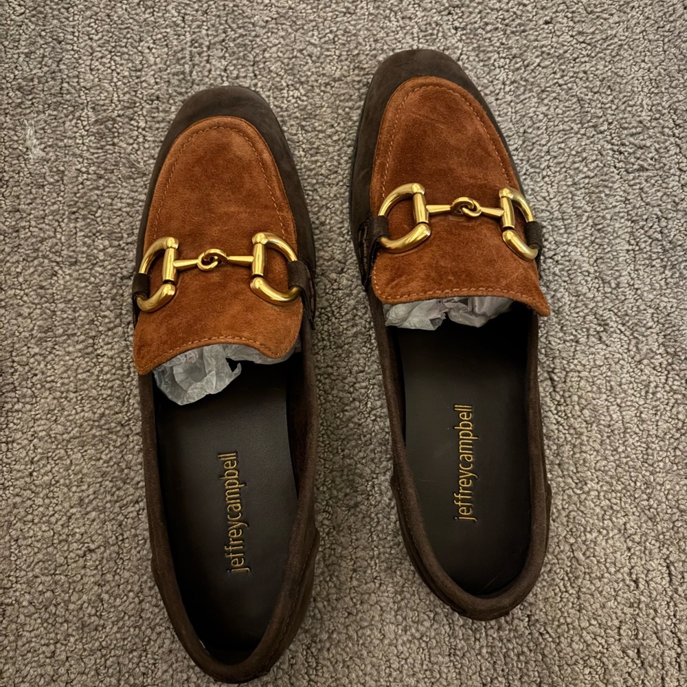 Jeffrey Campbell Brown Horse-bit Loafers